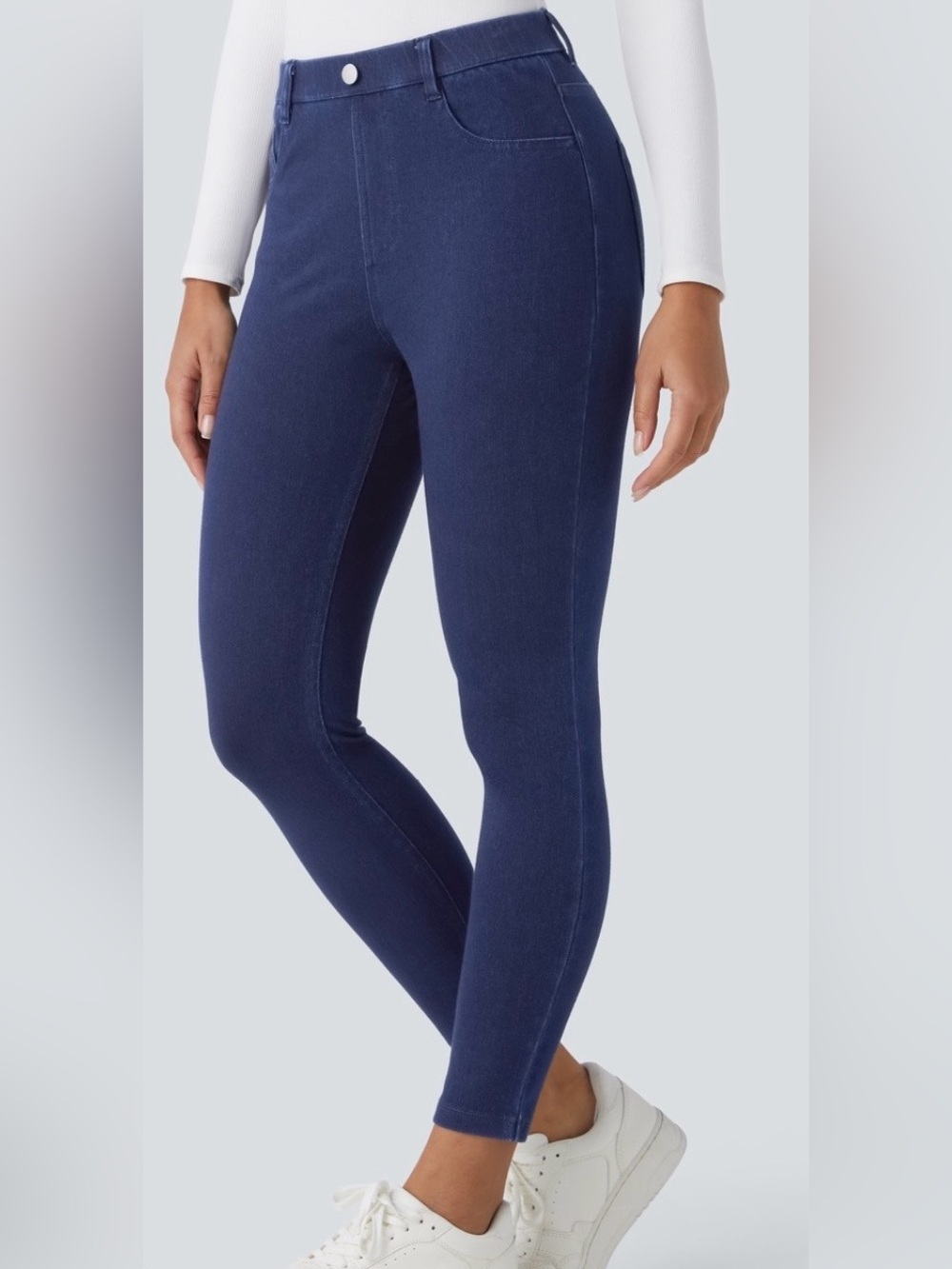 Halara Flex High Waisted Multiple Pocket Stretchy Knit Denim Work Legging